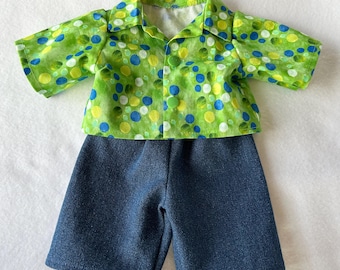 Cabbage Patch Boy Jeans & Shirt Outfit 16"/CPK Boy Outfit 16"/Boy Doll Outfit