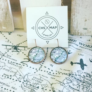 Custom Map Earrings