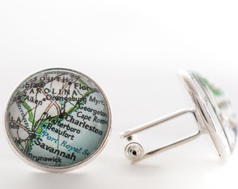 Map Cuff Links