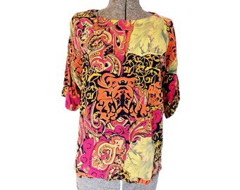 Vintage 1990s Koala Internat'l Clothing Co. Rayon Abstract Print Shirt (S)