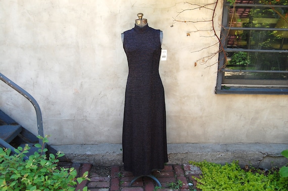 Vintage 1990s Ronni Nicole Black & Silver Stretchy