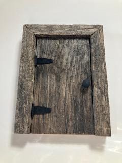 Fairy door, made from reclaimed weathered wood