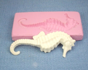 Silicone mold, silicone moulds,  silicone rubber mold, resin molds, silicone soap molds, for making 3-1/2" seahorse