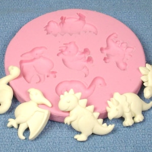 Silicone mold, silicone moulds,  silicone rubber mold, resin molds, silicone soap molds, for little Dinosaur figures