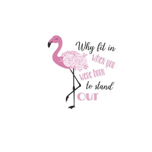 Fun Flamingo Flower SVG: Stand Out Design (Digital File)
