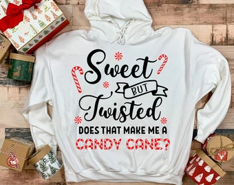 Sweet But Twisted Candy Cane SVG: Funny Christmas Cut File (Digital File)