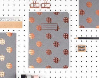 Copper Foil Geometric A5 Notebook
