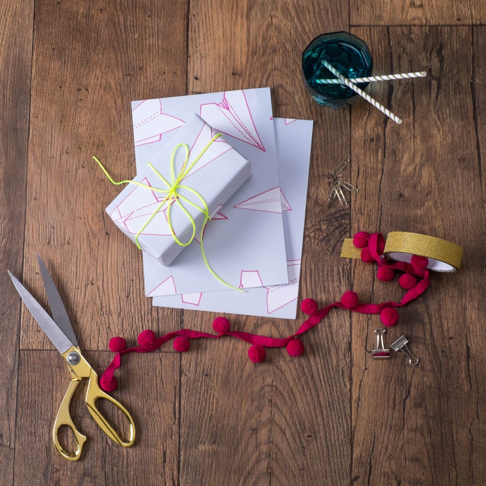 Origami Crane Gift Wrapping Paper Etsy