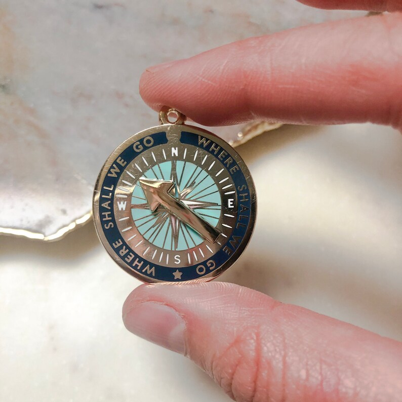 Spinning Compass Enamel Pin - Etsy