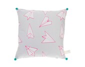 Origami Planes Pom Pom Cushion