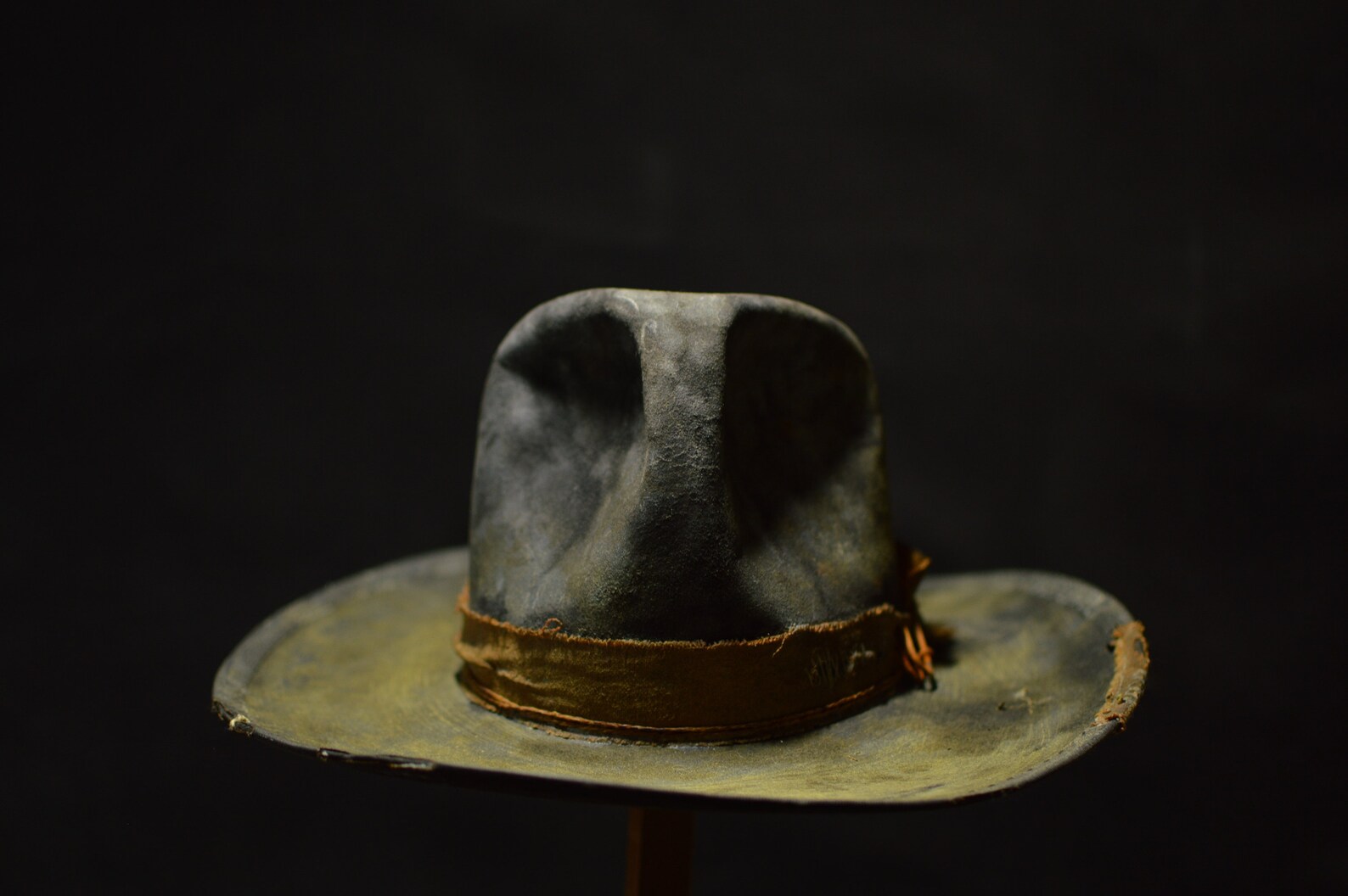 Custom Distressed Fedora Hat wide Brimmed Fedora Hat Etsy