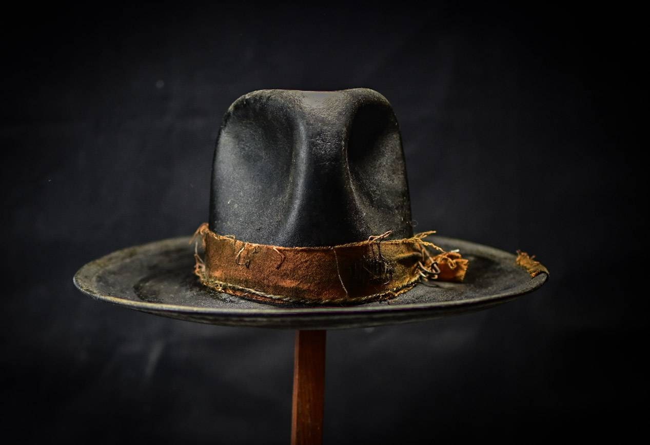 Custom Distressed Fedora Hat |wide Brimmed Fedora Hat - Etsy display picture 1