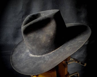 Custom hat. Extra wide brim western fedora Johnny Dep hat