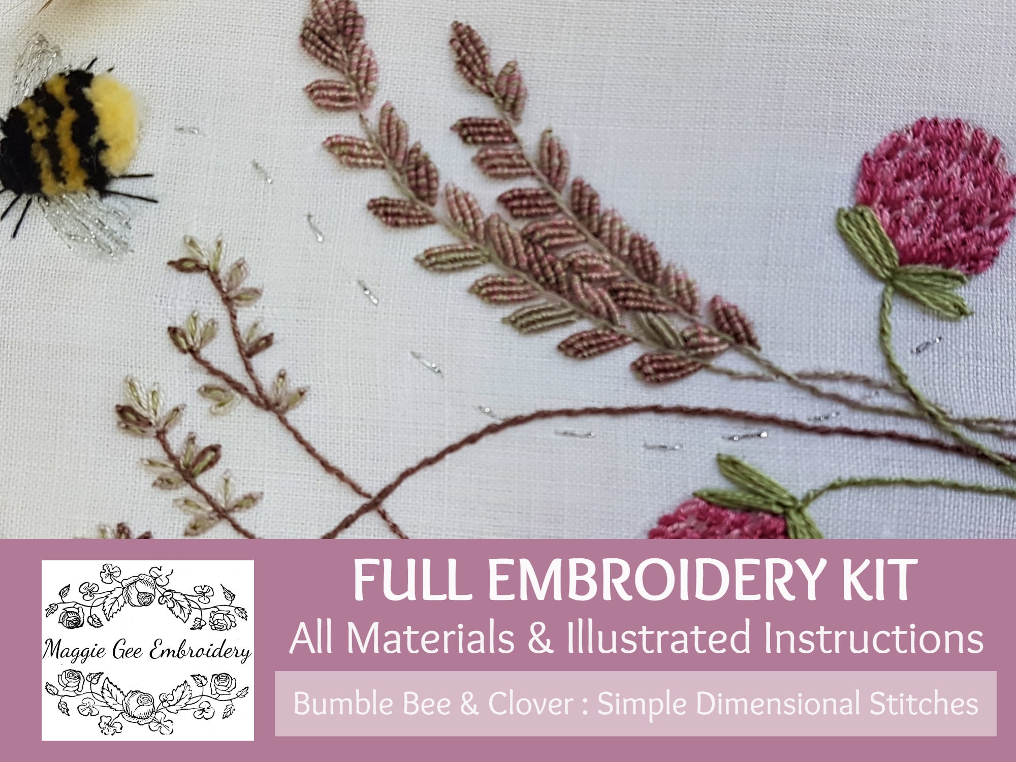 Traditional Transfered Embroidery Kit Beautiful Kits By Maggie Gee May Day 