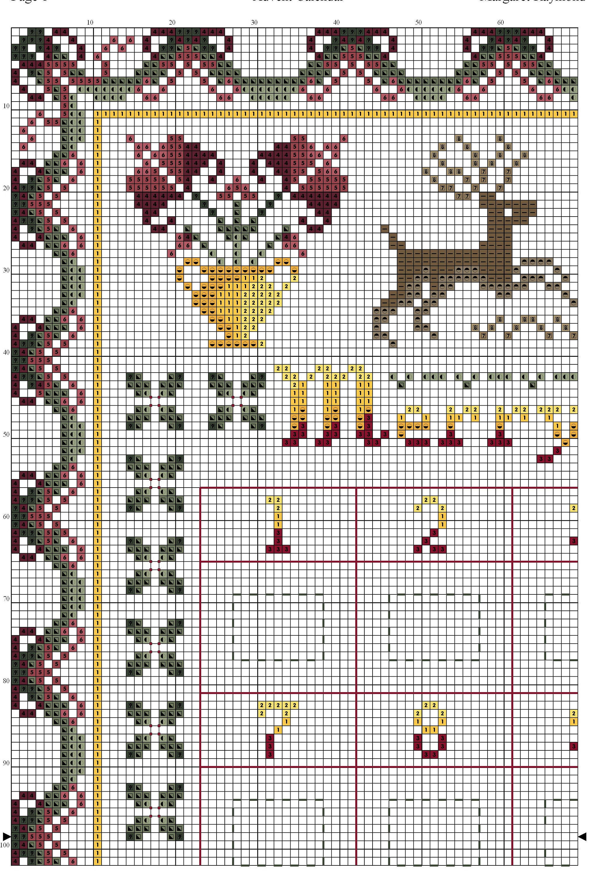 Heirloom Christmas Cross Stitch Advent Calendar PDF Chart & Etsy UK