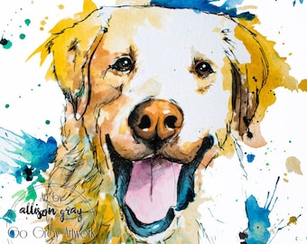 watercolor paintings etsy photo to watercolor