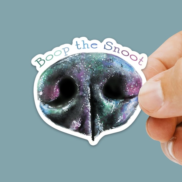 Boop the Snoot Dog Nose Sticker: Weatherproof Vinyl Decal