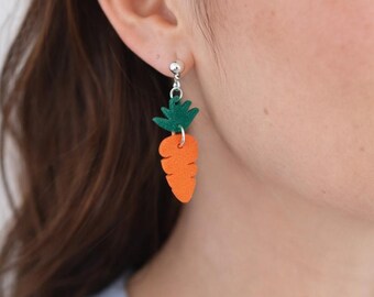 Carrot Drop Earrings – Easter Jewelry