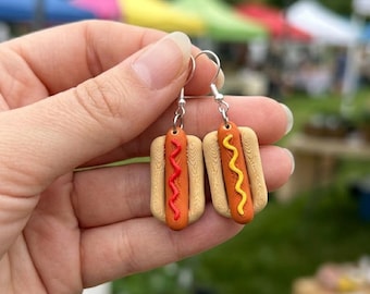 Hot Dog Earrings – Miniature Food Jewelry