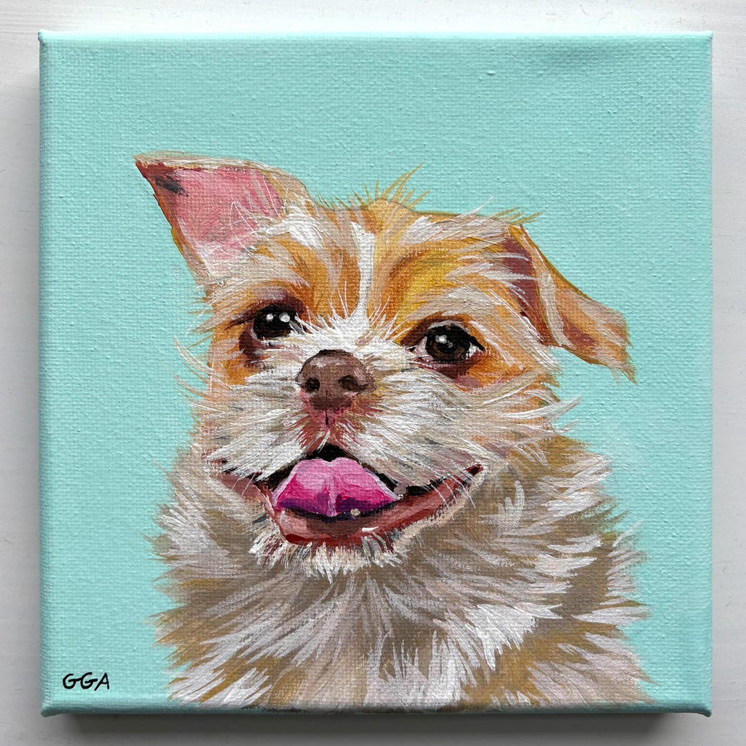 Custom Pet Portrait – Original Acrylic Painting on Canvas - Etsy
