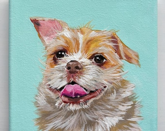 Custom Pet Portrait – Original Acrylic Painting on Canvas
