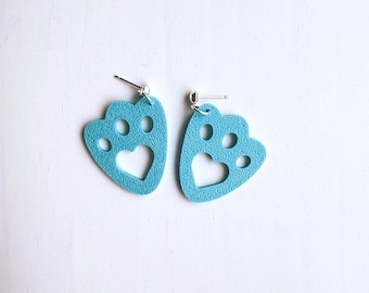 Bunny Paw Drop Earrings – Easter Footprint Jewelry