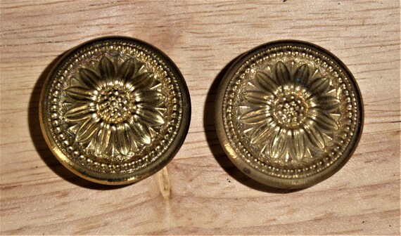 Antique French Brass Drawer Pulls Handles Furniture Hardware Etsy