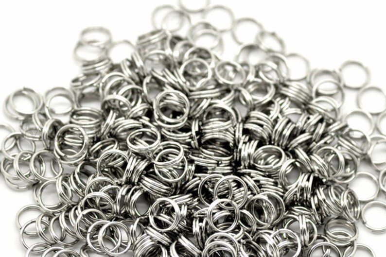 BULK 7mm Stainless Steel Split Rings Silver Split Rings Etsy