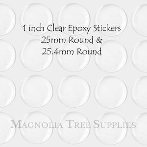 Circle Epoxy Stickers - Round Resin Domes Dots Bottle Cap Adhesive