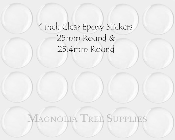 Crystal Clear Transparent 0.5 inch Round Stickers 2 Across, Round Clear Seal Labels Self Adhesive Stickers