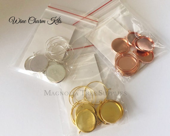 Wine charm deals rings