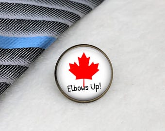 Canadian Maple Leaf Pin, Made in Canada Pin, Elbows Up, Canadian Pride, Canada Flag Pin, True North Pin, Canadian Made