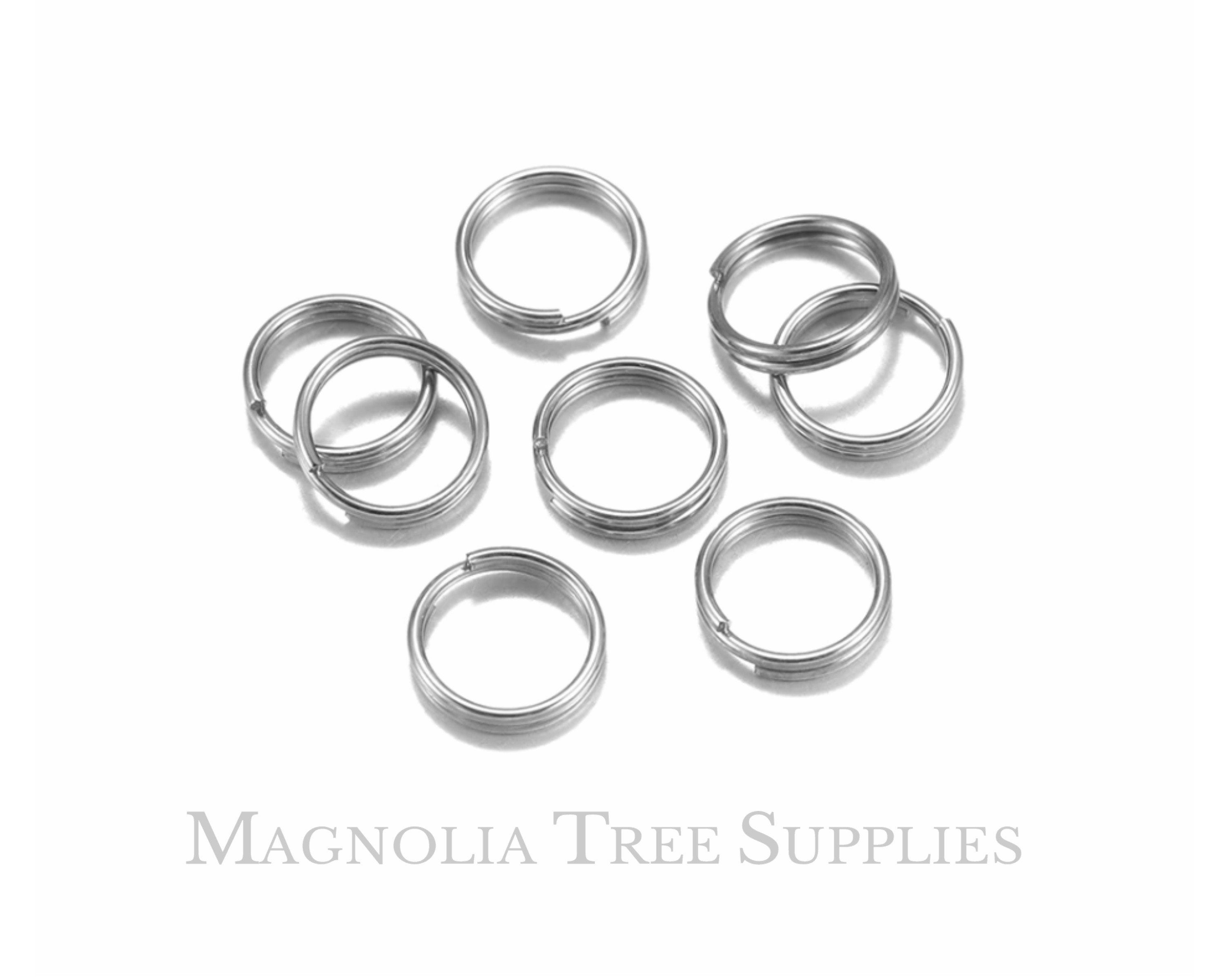 8mm Silver Split Rings Double Loop Jump Rings Jewelry Etsy