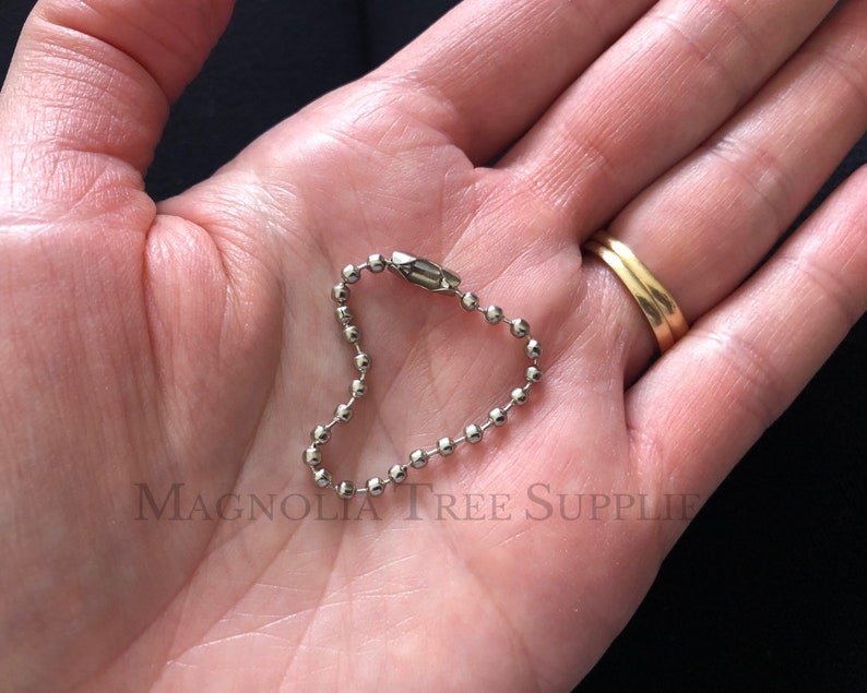 BULK Silver Ball Chain Connectors Silver Ball Chain Keychain Etsy