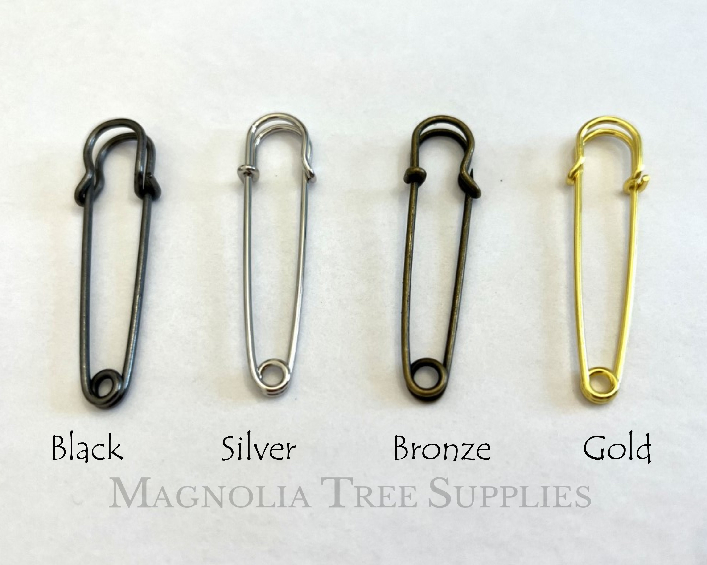 2 Inch/5cm Safety Pin, Two Inch Kilt Pin, Boutonniere Pin, DIY Brooch Lapel  Pin, Diaper Pin, Sewing Pin, Gold/silver/bronze/black 