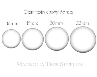 16mm, 19mm 3/4inch, 20mm, Clear Round Epoxy Sticker Domes, Clear Adhesive Epoxy Seals, for Pendants and Cabochons, 12 to 100pcs