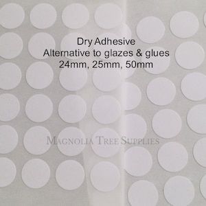 Autocollants auto-adhésifs 24 mm/25 mm/50 mm pour suspensions en verre, Joints photo adhésifs à sec, Alternative à la colle, Autocollants transparents double face