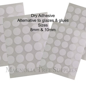 Supports autocollants auto-adhésifs, Joints photo adhésifs transparents pour pendentifs, Alternative à la colle et au glaçage, Autocollants double face, 8 mm et 10 mm