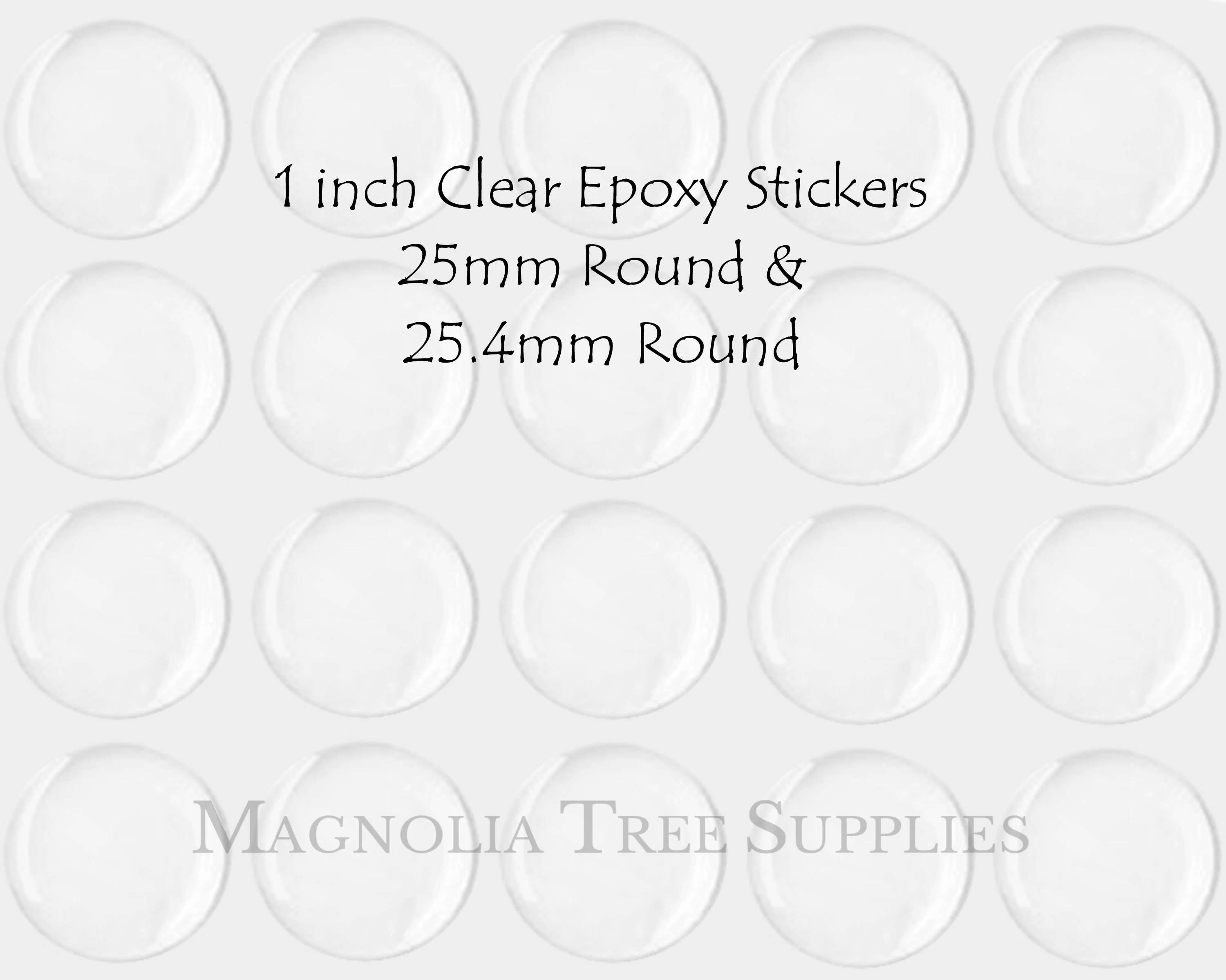 CA259 - 10 Circle Clear Round Epoxy Resin Stickers - 30mm (1.18 in) -  Thickness: 1mm - Favored Memories