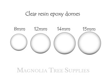 8mm, 12mm, 14mm & 15mm Clear Round Epoxy Stickers, Epoxy Domes, Adhesive Seals, Clear Resin, for Pendants and Cabochons, 4/8/20/100 pcs