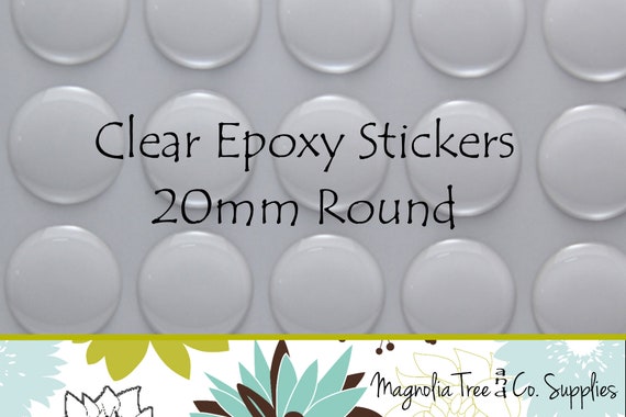 FREE SHIPPING 50mm Round Clear Epoxy Stickers Circle Domes Dots Seals
