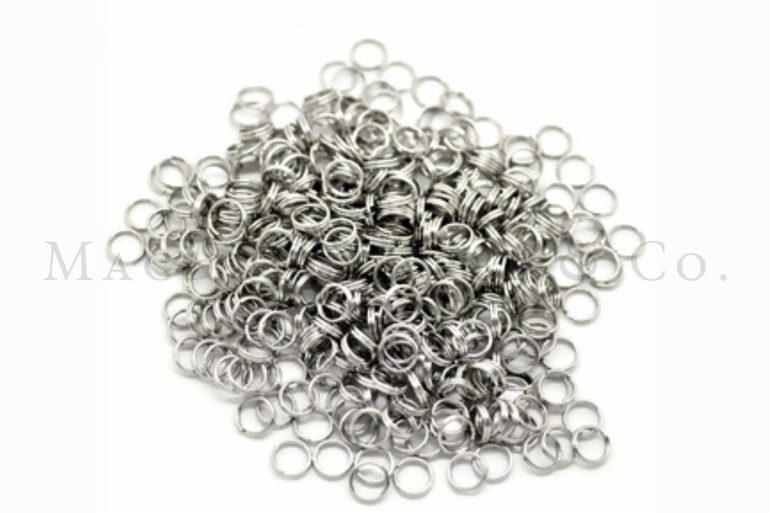 7mm Stainless Steel Split Rings, Silver Split Rings 7mm, Double Loop ...