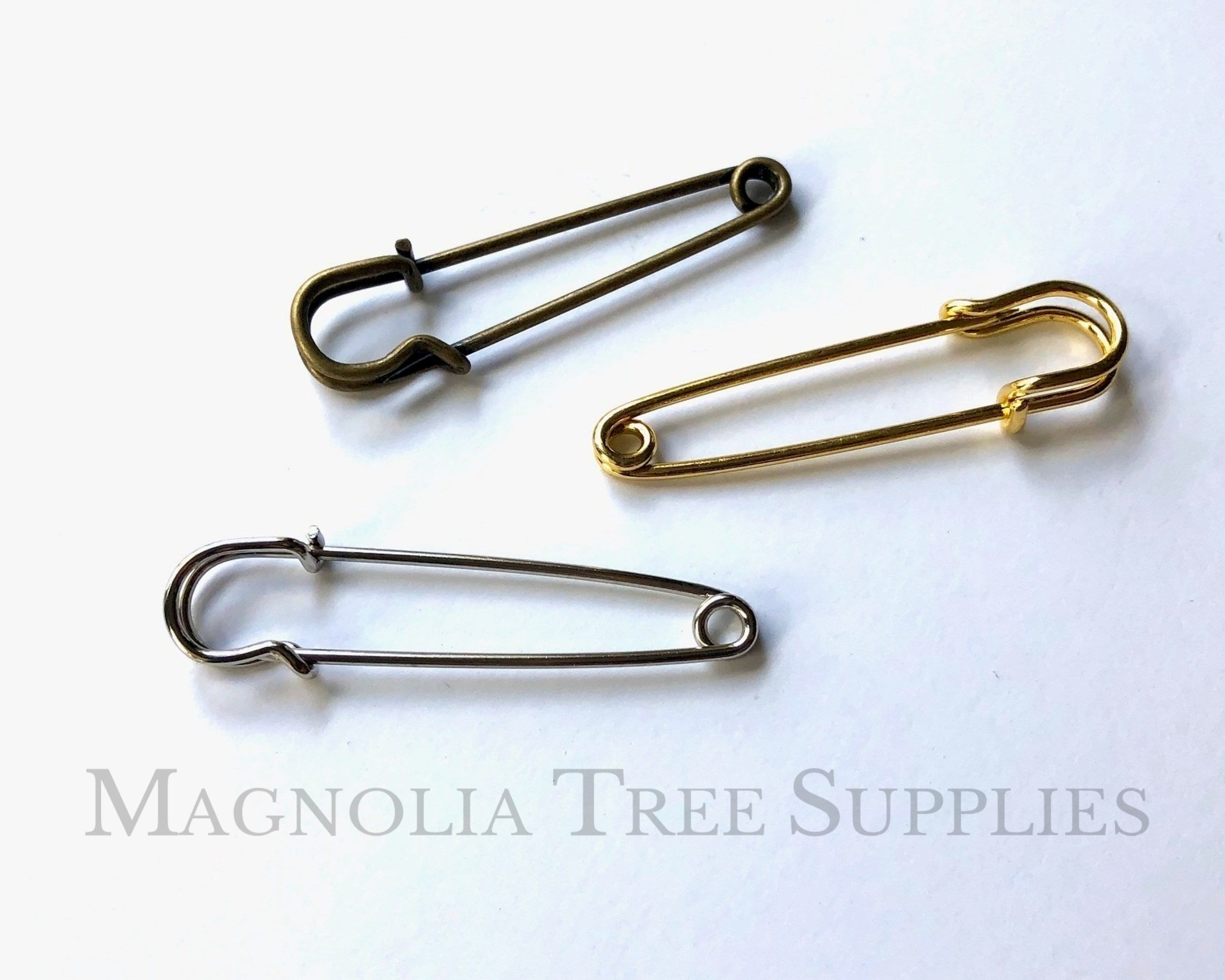 Vintage Czech Gold Decorative Safety Pin - 2.5 - Safety Pins - Pins &  Needles - Notions