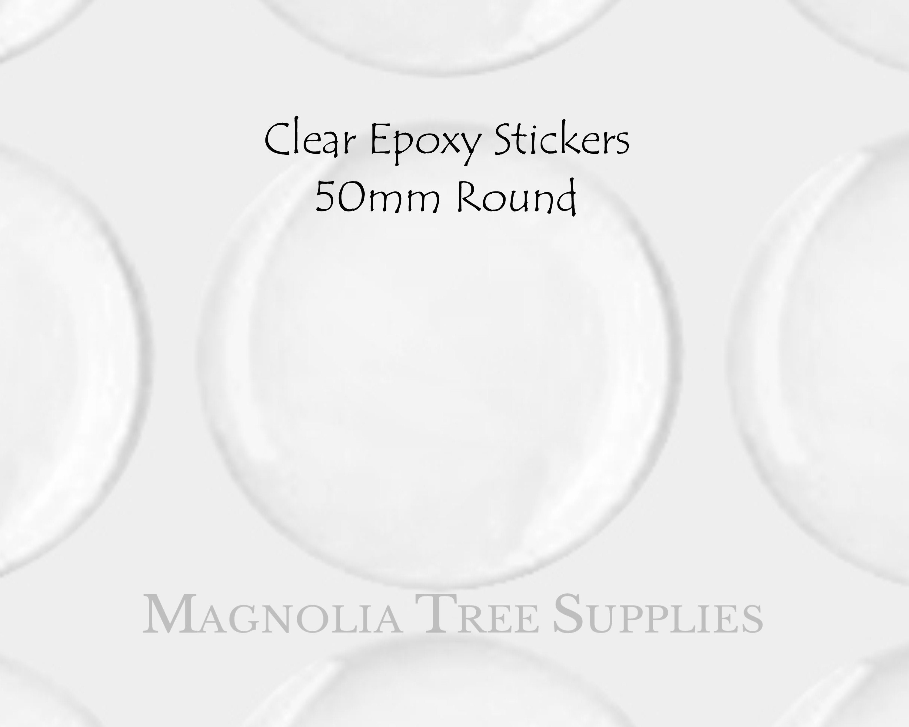 2 Round Epoxy Sticker Clear Resin Stickers Resin Domes For Compact Mirror  ,50mm Circle 3D Epoxy