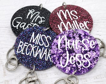 Acrylic Engraved Replacement Name Plate - No lanyard, Acrylic Round ONLY