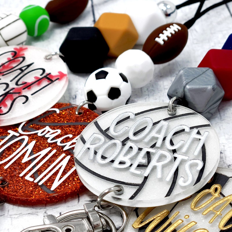 ✨Free Personalization✨Personalized Coach and PE Teacher Lanyard, Sports Lanyard, Engraved Teacher Lanyard, Badge Holder, Breakaway Lanyard