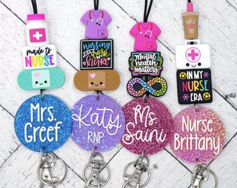 Personalized Nurse Lanyard, Badge Holder, Breakaway Lanyard