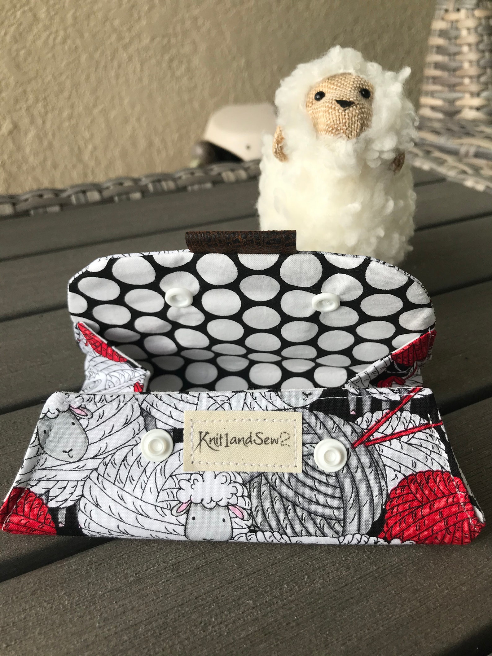 Folded Notions Pouch Embroidery Scissor Case Sheep Lover Etsy