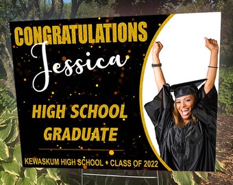 Custom High School or College Graduation Yard Sign - Personalized