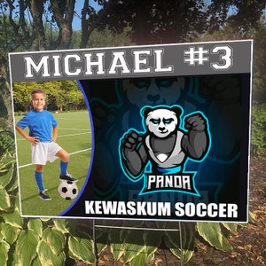 Custom Sports Yard Sign with Athlete&#39;s Picture